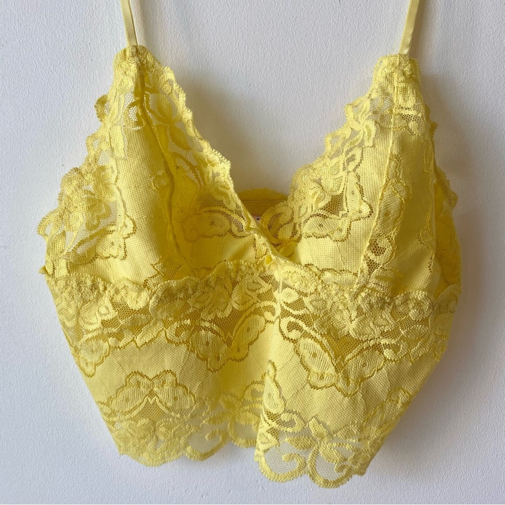 Yellow lace bralette